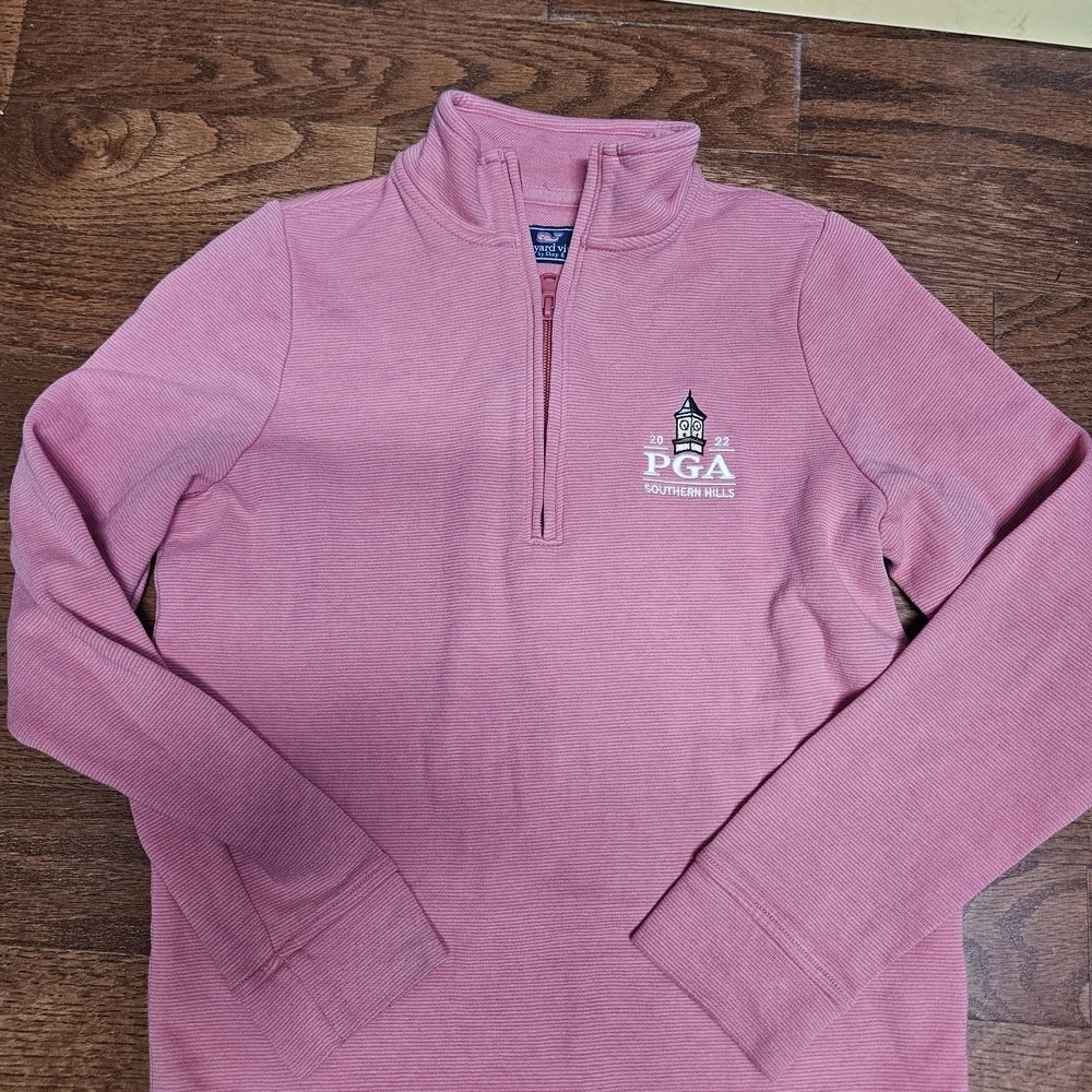Vineyard Vines Pink Cowl Neck Sweater